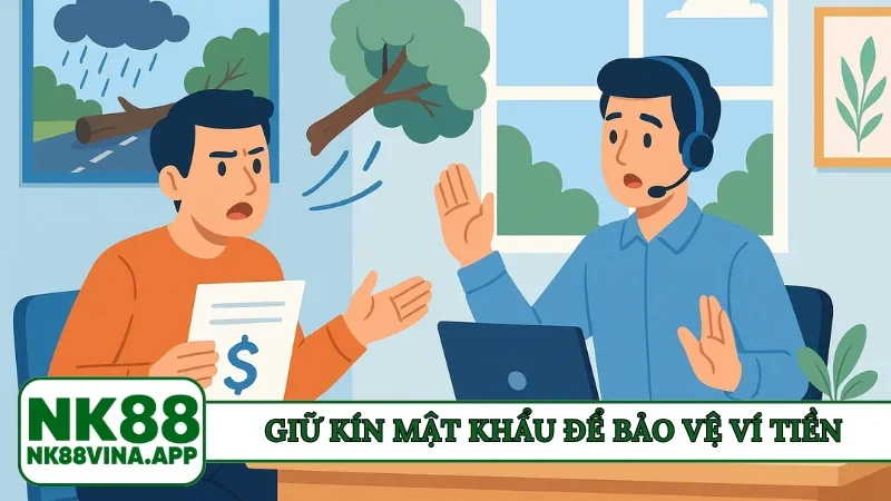 Giữ kín mật khẩu để bảo vệ ví tiền
