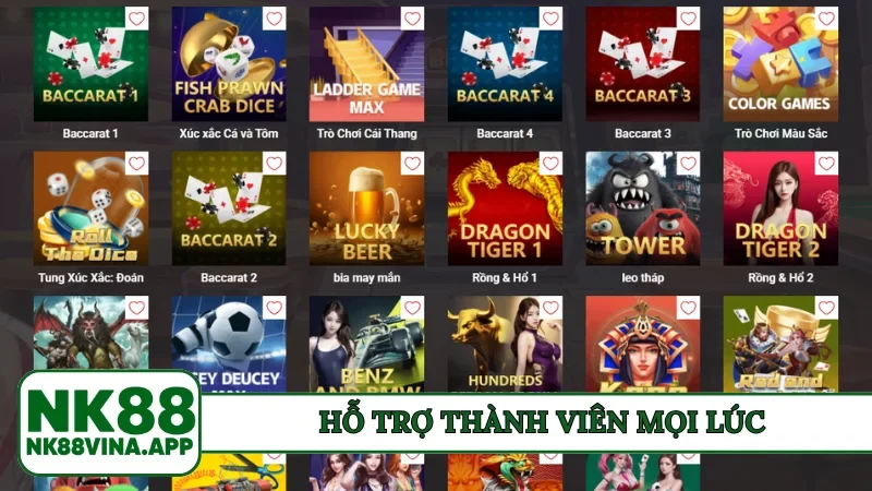 Hỗ trợ thành viên mọi lúc