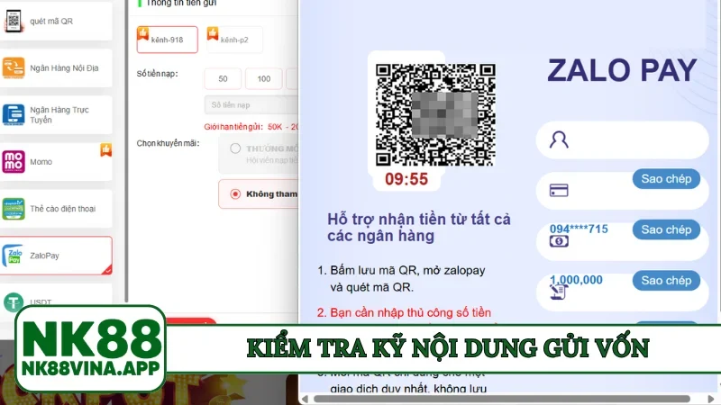 Kiểm tra kỹ nội dung gửi vốn